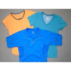 Nike Running Shirt Set Women's Medium Dri-Fit Athletic T-Shirts Bundle